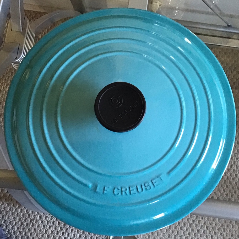 Le Creuset #26 Caribbean Blue Case Iron Dutch Oven Lid, France